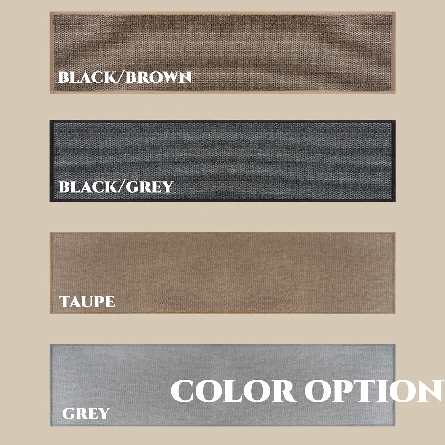 Super Absorbent Bath Runner Mat, Non-Slip Bathroom Rug, Long Narrow Floor Carpet for Shower, Machine Washable (Taupe, 12''X47'')
