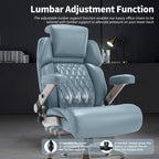 Big and Tall Office Chair 700lbs - Adjustable Headrest&Lumbar Support, 3D Flip Arms, Large Wheels &Heavy Duty Metal Base, Ergonomic High Back Computer Chair Desk Chair, Thick Padded Extra Wide Seat