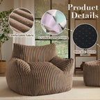 Oversized Bean Bag Chair for Living Room Furniture Bean Bag Chairs for Adults- Small Couch & Lounge Accent Chair for Living Room Chairs or Bedroom