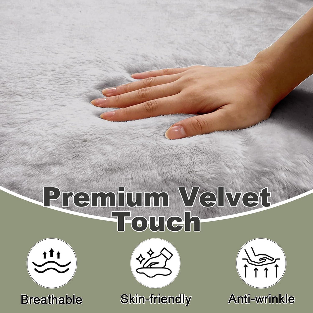 Bean Bag Chair,BeanBag Chairs for Adults,Oversized Bean Bag Couch,Grey Bean Bag with Memory Foam Filling,Faux Fur Reading Chair,Stuffed Floor Sofa for Bedroom Dorm Living Room, Apartment,Grey