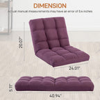 Floor Chair with Back Support Folding Chair with 6 Adjustable Position, Padded Sleeper Bed, Floor Gaming Chair, Meditation Chair for Adults