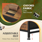 WLIVE 9-Drawer Dresser, Fabric Storage Tower for Bedroom, Hallway, Entryway, Closet, Tall Chest Organizer Unit with Fabric Bins, Steel Frame, Wood Top, Easy Pull Handle, Rustic Brown Wood Grain Print