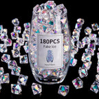 FUTUREPLUSX 180PCS Iridescent Fake Ice Rocks – Clear Acrylic Fake Ice & Plastic Gems for Vases, Table Scatter & Gems/Jewels for Crafts, Wedding Centerpieces, Fish Tank & Home Decor