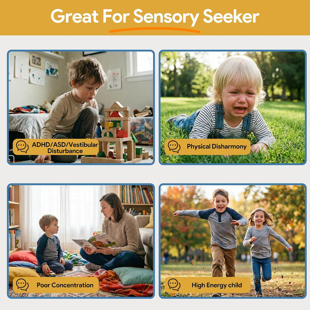 Brelley Sensory Spinning Chair for Autistic Kids, Swivel Chair, Sensory Toys Gifts for Toddlers with ADHD, Sit and Spin Toys, Training Body Coordination, Indoor & Outdoor, 3+ Years