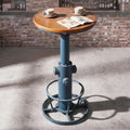 Topower Industrial Bar Table 38.58-48.43" Adjustable Pub Table Kitchen Dining Coffee Bistro Table Antique Blue