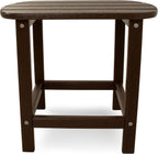 Polywood Classic Adirondack Chair, Mahogany and South Beach 18" Side Table 2-Piece Outdoor Furniture Set