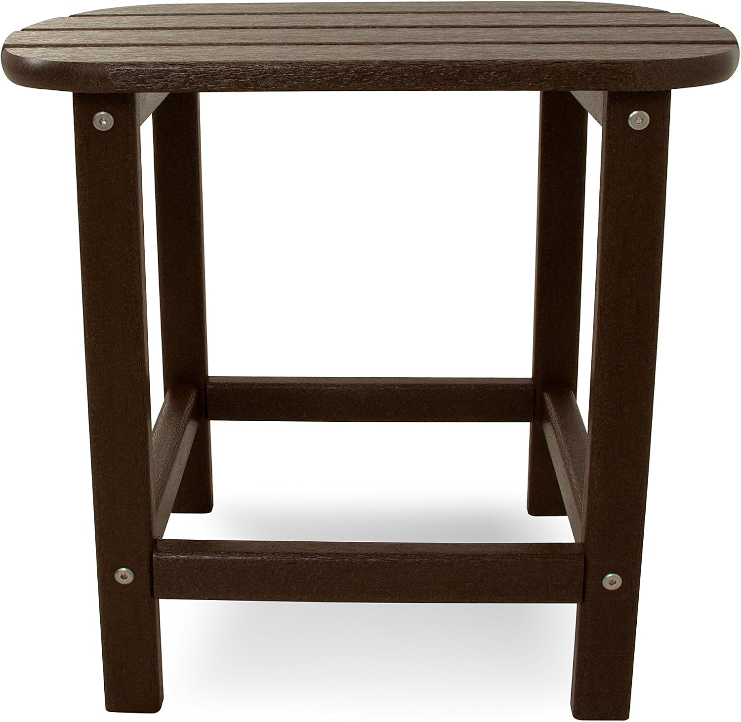 Polywood Classic Adirondack Chair, Mahogany and South Beach 18" Side Table 2-Piece Outdoor Furniture Set