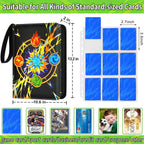 Card Binder for Cards, 9-Pocket Trading Card Binder with 50 Removable Sleeves Fits 900 Cards, Great Creative Design Card Collection Binder Album Gift for Boys Girls Aged 4 to 16 (900 Pockets)