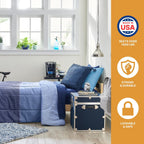 Rhino Trunk & Case Classic Cube Trunk - Home Storage Box, College Footlocker and Seating - 18"x18"x20", 1500+ lbs Capacity, Many Colors, Soft-Close Lid. USA Made Secure Dorm Furniture & Organization