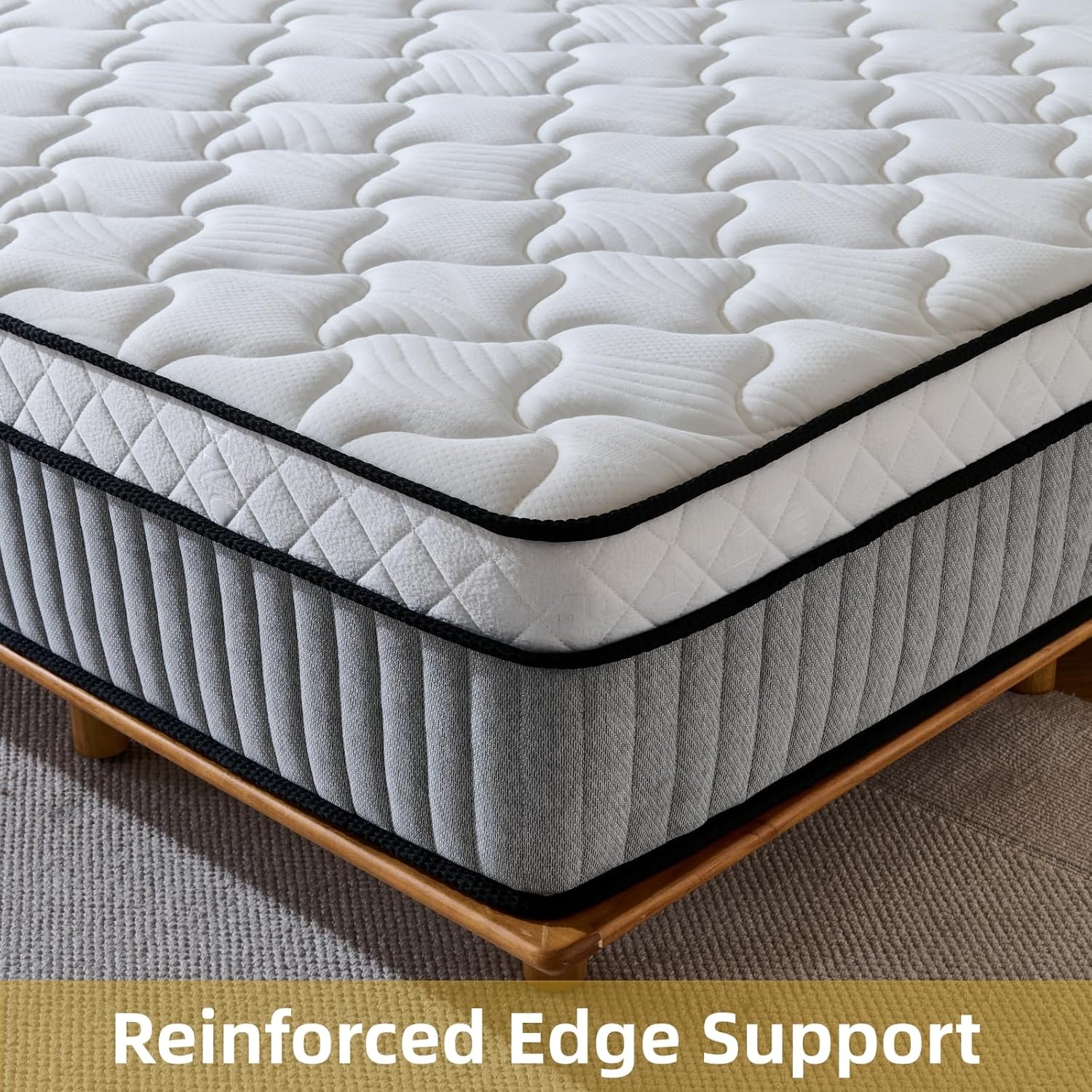 Omblix Full Size Mattress, 12 Inch Full Mattress,Hybrid Mattresses in a Box with Memory Foam and Individual Pocketed Coil,CertiPUR-US,Medium Firm & Pressure Relief