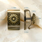 Tapestry Wall Hanging Clamps 4PCS 1.2x2.0 Textile Art Decoration Hangers Metal Clips for Hanging Rugs Carpet Display (Antique)