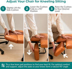 NYPOT Criss Cross Chair with Rotating FootRest for Kneeling Seating, Flexible Desk Chair with Wheels for ADHD to Sit Cross Legged - Multi-Position Adjustable Seat with Back Support 360° Swivel