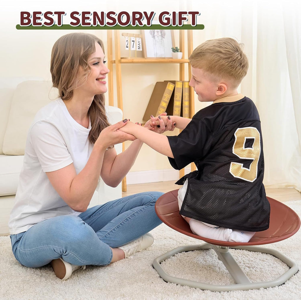 KidBloom Spinning Chair for Autistic Kids, Football Upgrade Handle Sensory Chair, Autism & ADHD Chair, Kid's Furniture, Autism Sensory Products for Kids