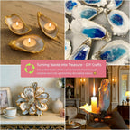 YATOJUZI 4"-5" Oyster Shells 10PCS Natural Oyster Shells for Crafts Vase Fillers Bulk Wholesale DIY Accessories Sea Shells Home Arts Decor Ornaments