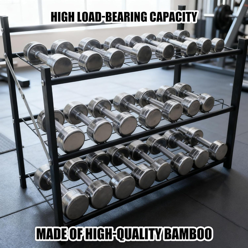 3-Tier Folding Metal Shoe Rack, Heavy Duty Free-Standing Storage Shelf for Entryway, Bedroom, Gym, Holds Shoes, Dumbbells, Multi-Purpose Organizer with Reinforced Stability