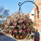 Artificial Plants Outdoor, 5 Bundles Faux Coleus Plants UV Resistant Fake Silk Greenery Leaves with Stems for Outside Front Porch Patio Garden Planter Decoration (Red)