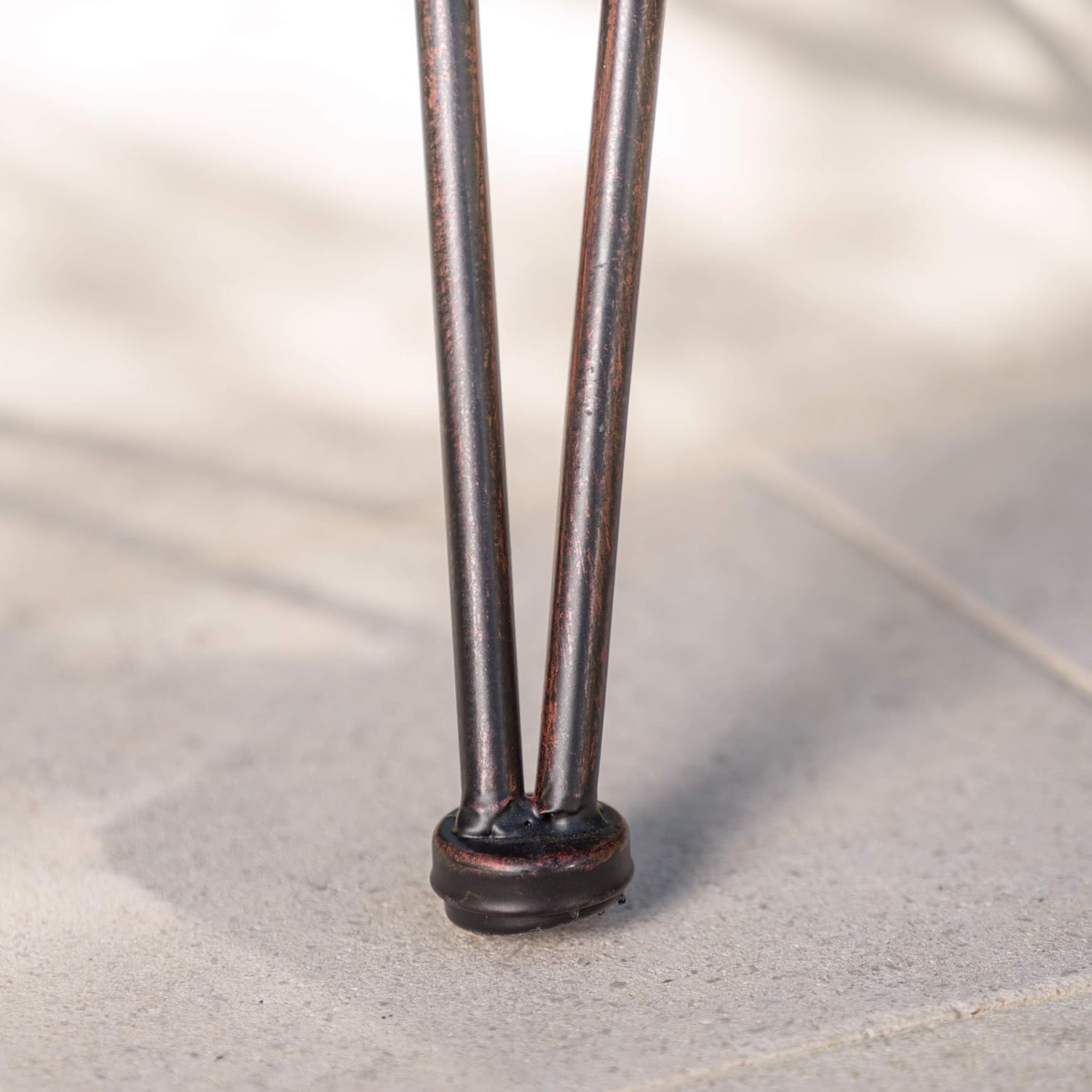 Christopher Knight Home Torrey Outdoor Wicker Barstools with Iron Frame, 2-Pcs Set, Multibrown / Black Copper