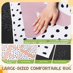 Drydiet Let's Read Carpet 47×39 Inch Colorful Floor Mat Washable Non-Slip Boho Classroom Reading Nook Must Haves Read Sign for First Day End of the Year School Home School Dorm Library Party Decor
