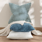 MIULEE Pack of 2 Blue Throw Pillow Covers 20x20 Inch Coastal Summer Modern Boho Accent Decorative Pillow Covers Soft Chenille Farmhouse Cushion Covers for Home Decor Couch Bed Sofa Living Room
