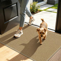 LEKEEPGO Door Mat Indoor Entrance 17"x29", Ultra Thin Indoor Door mat, Absorbent Washable Entryway Doormats, Low-Profile Dirt Trapper Doormat Entry Inside Door Mats Front Floor Mats, Beige