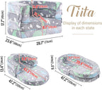 Tiita 3-in-1 Kids Sofa Bed, Comfy Couch Plush Toddler Chair Bed, Convertible Toddler Travel Beds, Folding Kids Couch with Washable Cover Carrying Handle for Girls and Boys