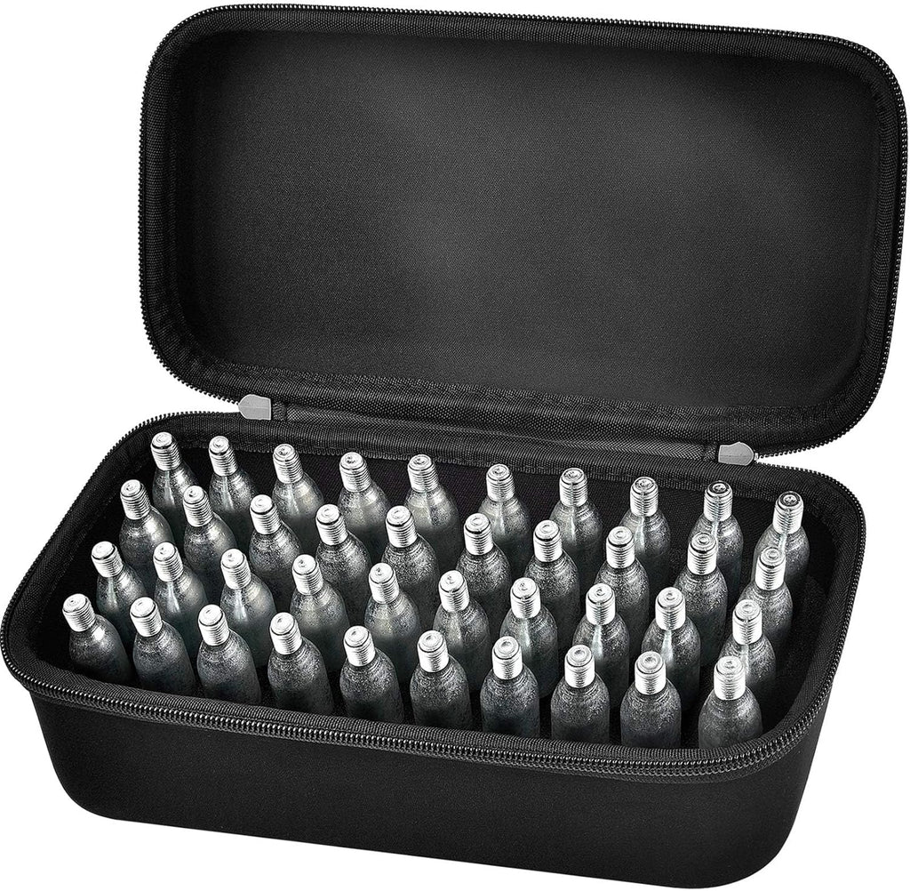 ALKOO CO2 N2O Cartridge Organizer Case Only, 40-Slot Holder for 8g/12g Refills, Fits for Crosman for Umarex for Daisy for Leland Style Cartridges, Hard Storage Box for Bike Inflators (40-Slot)