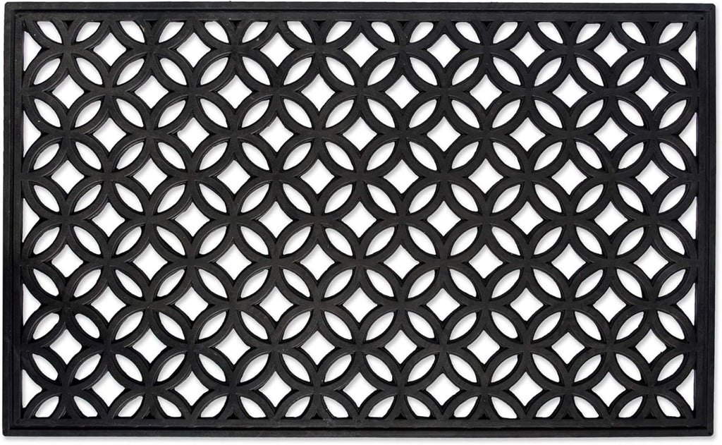 DII Rubber Doormats Collection All Weather, 18x30, Lattice