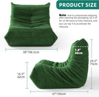 YITAHOME Bean Bag Chairs for Adults, Giant Lazy Floor Sofa with Memory Foam, Comfy Cordury Fireside Chair Beanbags for Living Room Apartment Dorm Office, Green