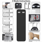 SCWF-GZ 47x14 Mirror Rectangle Full Body Length Door Hanging Wall Mounted Metal Aluminum Alloy Frame Dressing Make-up Mirrors for Entryway Bedroom Bathroom Living Room 47 14 inch Black