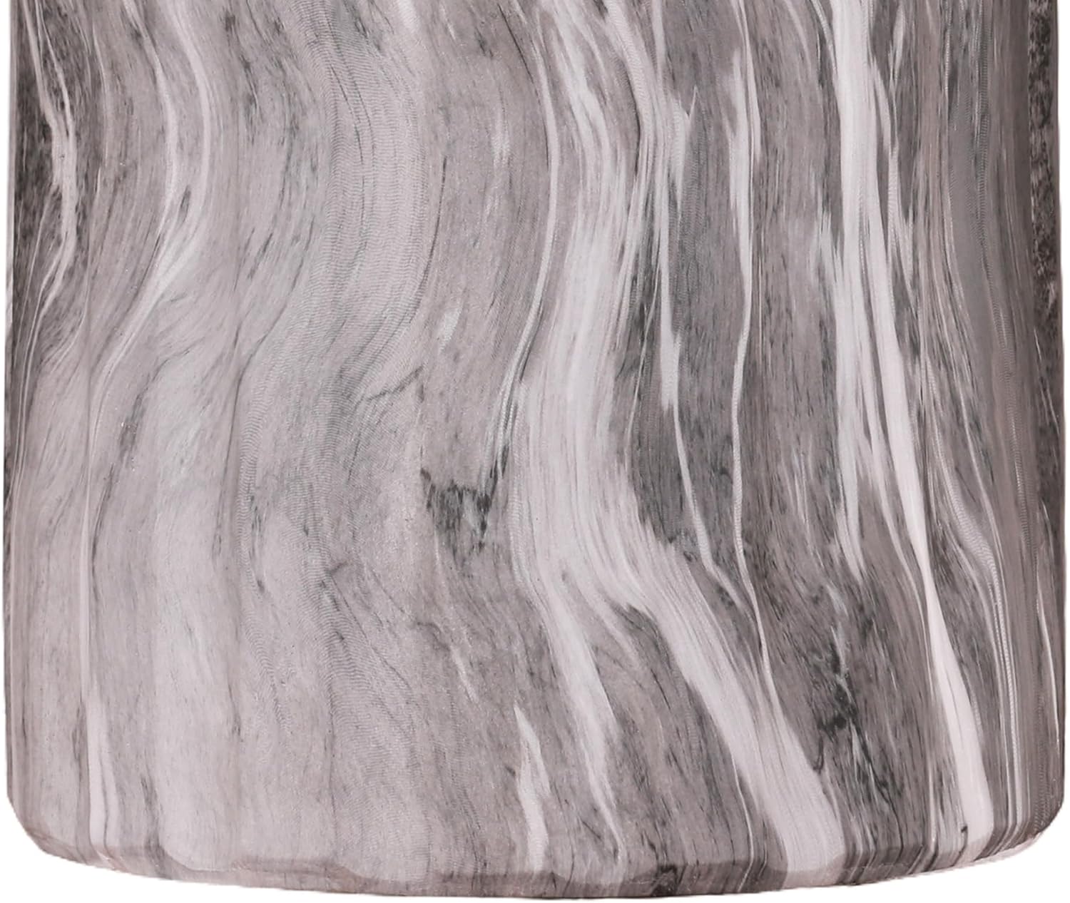 16" Weatherproof Side Table, End Table with Modern Geometry, Accent Table with Faux Terrazzo for Patio and Indoor Spaces, Marble
