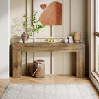 Tribesigns 70.9-Inch Extra Long Console Table, Rustic Wooden Sofa Table Behind Couch, Farmhouse Entryway Console for Living Room, Entryway, Hallway, Foyer (Brown)