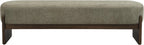 Christopher Knight Home Arden Minimalist Loop Yarn Fabric Dining Bench, Wooden Entryway Ottoman Bench, Modern Living Room Sofa Ottoman Footrest, Bedroom End of Bed Bench, Dark Green+Brown