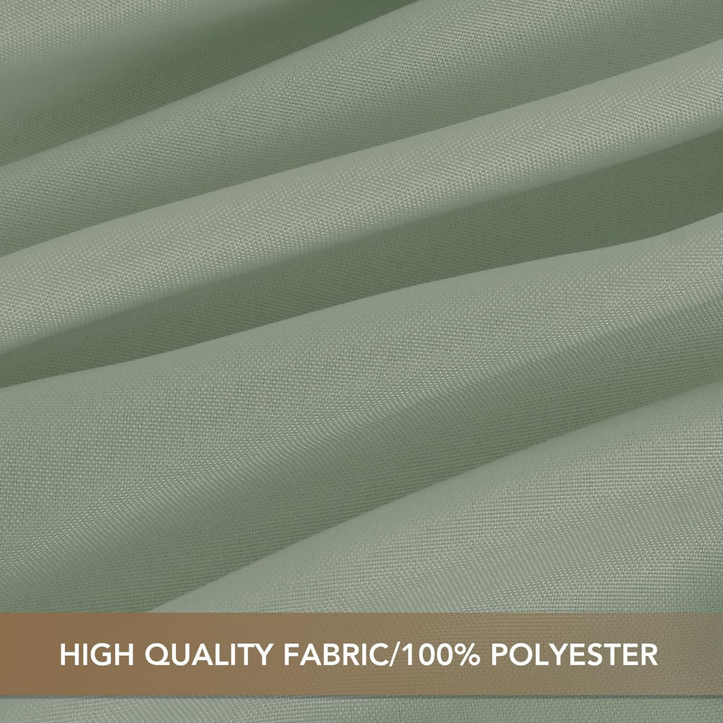 sancua Round Tablecloth 90 Inch Fit 30-72 Inch Tables, 8 Pack Sage Green | Circle Polyester Fabric Table cloth for Wedding Party Reception Banquet Birthday, Washable Formal Covers