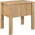 New Classic Furniture Thayer Wood 1-Drawer End Table/Bedside Table in Natural