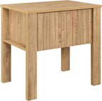 New Classic Furniture Thayer Wood 1-Drawer End Table/Bedside Table in Natural