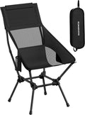 SONGMICS Camping Chair, Lightweight Folding Beach Chair, Adjustable Height, Steel Frame, Portable for Outdoor Travel