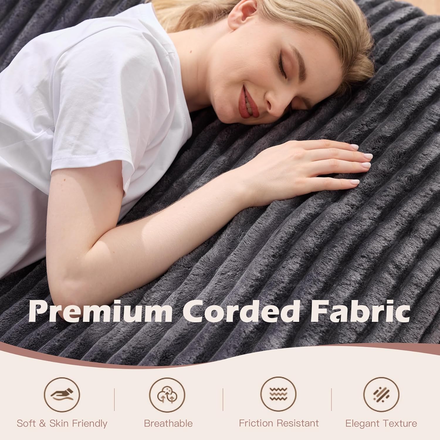 Bean Bag Chair, Giant Bean Bag Chair, 4 in 1 Convertible Beanbag Chairs for Adults with Removable Cover, Memory Foam Floor Cushions, Living Room, Bedroom, Dark Grey