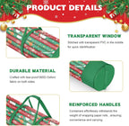 2Pack Christmas Gift Wrapping Paper Organizer Storage 40 Inch Wrapping Paper Storage Holder Gift Wrap Storage Containers Durable 600D Oxford Fabric for Holiday, Christmas, Fits 18-25 Rolls, Green