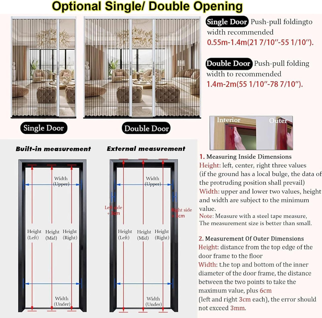Folding Shower Partition Door 115x203cm/45.3x79.9in, 200-210cm Tall, Waterproof Accordion Retractable Temp Lock Divider for Hotel Apartment Bathroom/Kitchens