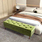 Entrance shoe-changing stool, bedroom storage stool with velvet surface, corner cushioned bench with storage, solid wood frame and sponge cushion, suitable for bedrooms, living rooms, entrances, etc.