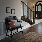 Carolina Living Windsor 44" Entryway Bench for Foyer, Entryway or Hallway, Antique Black