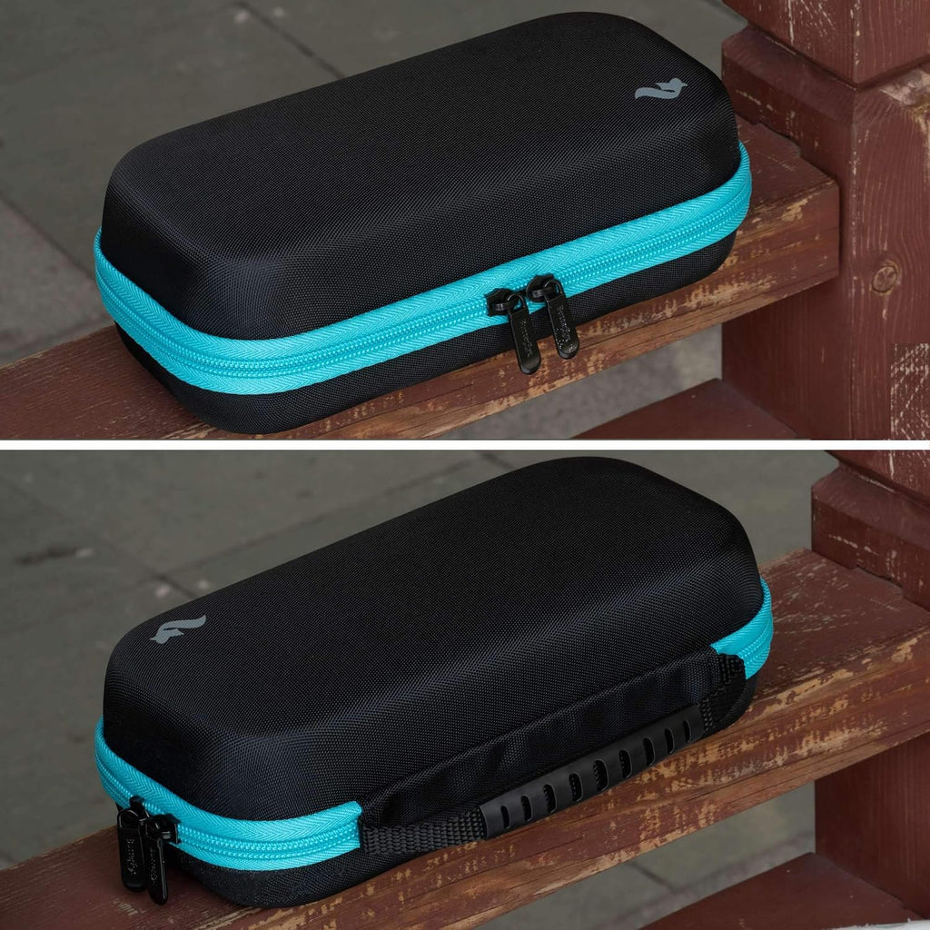 ButterFox Extra Large Carrying Case for Nintendo Switch Lite, Fits Charger, Compatible with JETech Protective Case and Most Grips, Game and Accessories Storage (Turquoise Blue/Black)