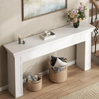 Loomie 63" Long Console Tables for Entryway, Modern Rectangular Sofa Table Behind the Couch, Narrow Long Entry Accent Table for Living Room, Entrance, Hallway, Foyer (White)