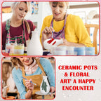 6 Set Ceramics to Paint Vase DIY Your Own Ceramic Vase Painting Decorating Kit for Christmas Holiday DIY Craft to Paint Unpainted Plaster Paintable Kit Art Craft Supply(Delicate)
