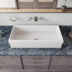 Alfi AB36TR Alfi Brand 35.5" Above Mount Fireclay Bath, 36", White