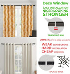 Deco Window Curtain Rods for Windows 18 – 44 Inch, 1 Inch Heavy Duty Extendable Metal Drapery Rod, Adjustable Curtain Rod with Decorative Vaso Finials for Living Room Bedroom, Imperial Bronze