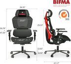 EUREKA ERGONOMIC Gaming Chairs for Adults GC05, Gamer Chair with Lumbar Support, Gaming Chair with 4D Armrests, Ergonomic Gaming Chairs with Adjustable Headrest, Red