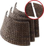 Casafield 24-Inch Christmas Tree Collar, Woven Water Hyacinth Tree Base Cover with Cord Cut Out, Espresso