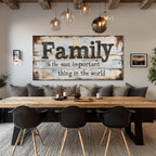 Ggaafet Retro Family Quotes Wall Art for Bedroom Canvas Painting Prints Family is the Most Important Thing in the World Rustic Farmhouse Art Deco Modern Artwork Office Kitchen Dining Room Decor