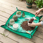 2 Pcs Repotting Mat, Waterproof Plant Repotting Mat Foldable Gardening Mats Large Transplanting Mats for Indoor Outdoor Garden Plant Care(39.3"x29.5",25.9"x25.9")